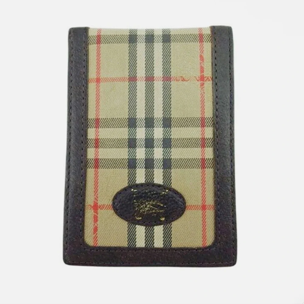 Burberry Canvas Classic Checkered Card ID Wallet Cardholder